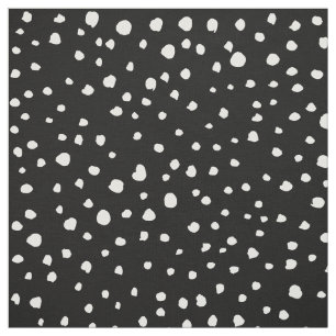 Tissu Points dalmatiens, Zones dalmatiennes, Noir et Bla