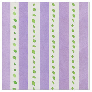 Tissu Points d'aquarelle vert Lavender Stripe Lime