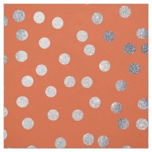Tissu Points de la ville de la Parties scintillant orang