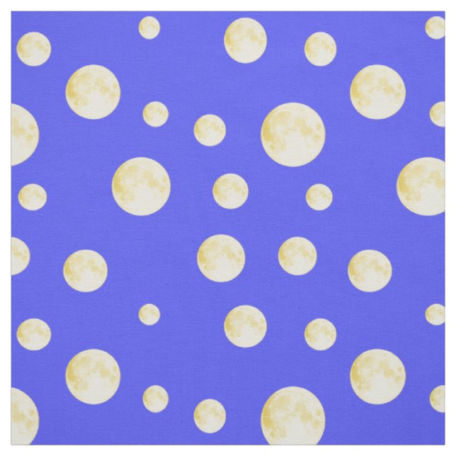 Tissu Points de lune, pois, taches, bleu (Échantillon)