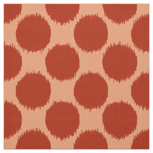 Tissu Points d'Ikat, mandarine et orange-clair géants