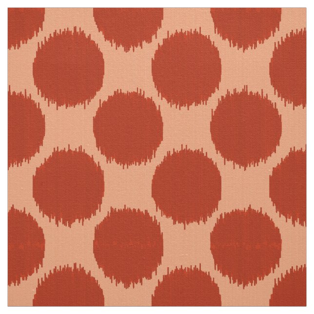 Tissu Points d'Ikat, mandarine et orange-clair géants (Échantillon)