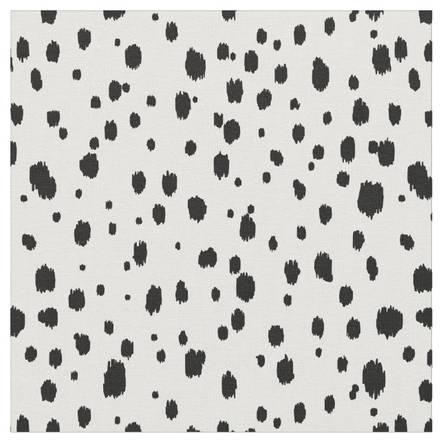 Tissu Points écartés Ikat noir et blanc (Fermer)