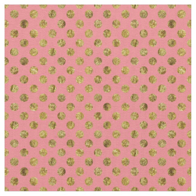 Tissu Points fascinants et roses d'or chic (Fermer)