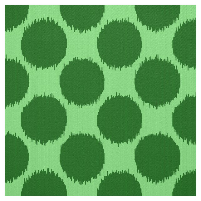 Tissu Points géants d'Ikat, chaux et vert vert (Échantillon)