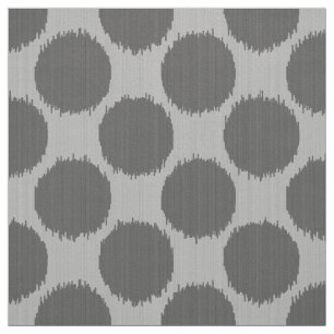 Tissu Points Ikat géants, gris clair et foncé / gris