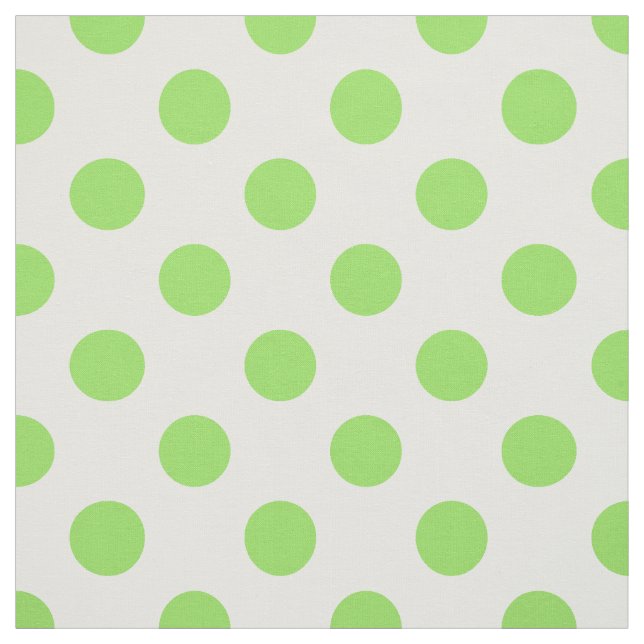 Tissu Points lime et blanc (Échantillon)