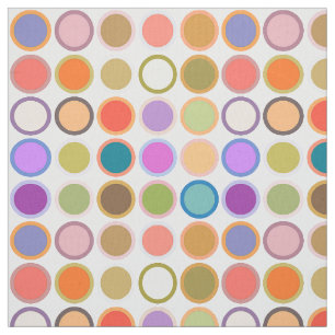 Tissu Points modernes du milieu du siècle, couleurs mul