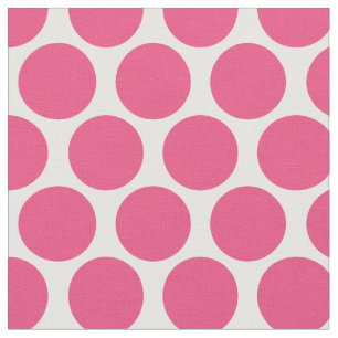 Tissu Points mods roses chauds