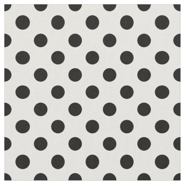 Tissu Points noirs sur fond blanc (Fermer)