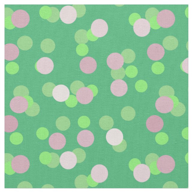 Tissu Points verts et roses 3 (Fermer)