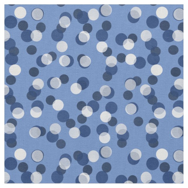 Tissu pois blanc et bleu (Fermer)