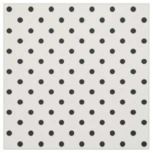 Tissu Pois blanc/noir