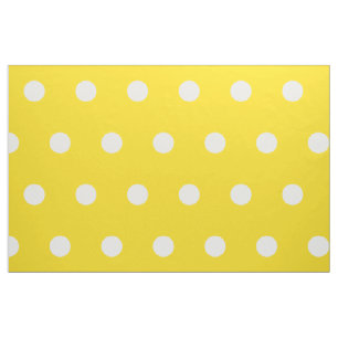 Tissu Pois blancs aux journées scolaires Jaune