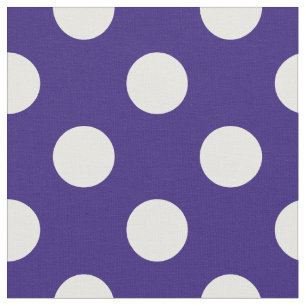 Tissu Pois blancs sur bleu foncé