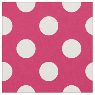 Tissu Pois blancs sur cerise