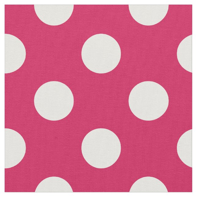 Tissu Pois blancs sur cerise (Fermer)