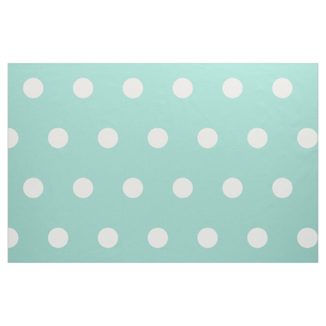 Tissu Pois blancs sur Cool Aqua (Fat Quarter)