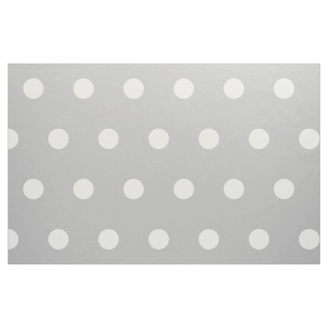 Tissu Pois blancs sur gris cendré (Fat Quarter)