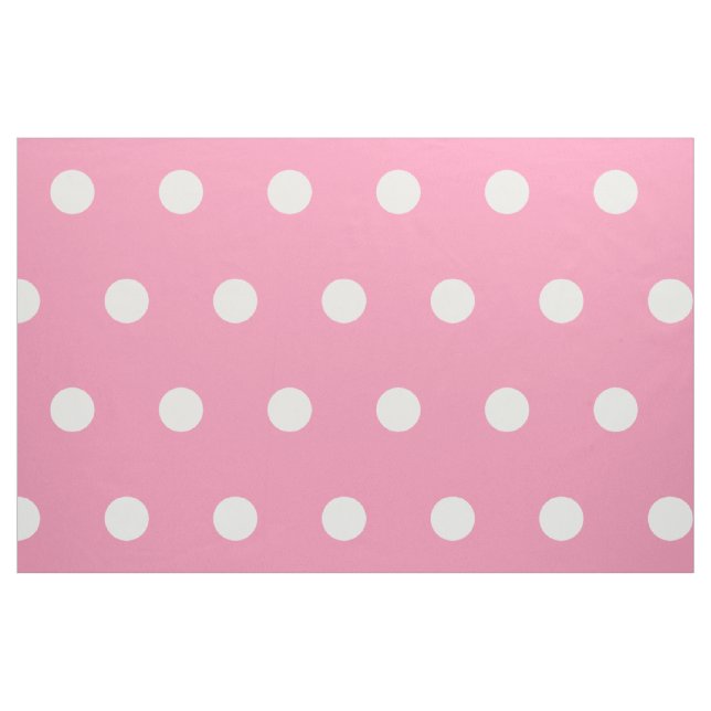 Tissu Pois blancs sur le rose joyeux (Fat Quarter)