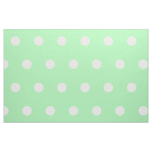 Tissu Pois blancs sur le vert du printemps
