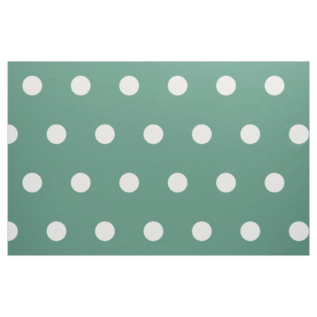 Tissu Pois blancs sur l'Turquoise profond (Fat Quarter)