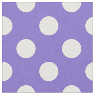 Tissu Pois blancs sur perwinkle