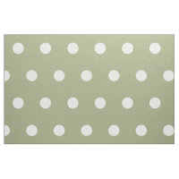 Pois blancs sur Sage Green