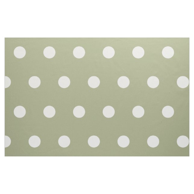 Tissu Pois blancs sur Sage Green (Fat Quarter)