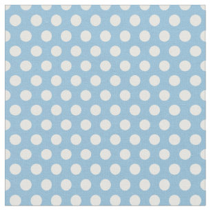 Tissu Pois bleu ciel