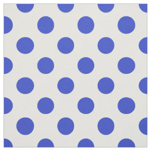 Tissu Pois bleu royal