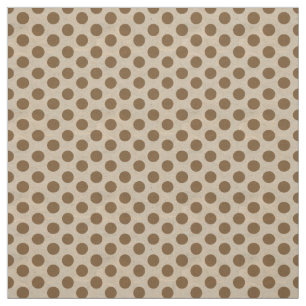 Tissu Pois Brown sur Tan Fabric