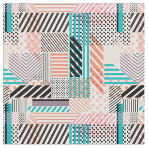Tissu Pois Cool et grèves rétro Abstrait