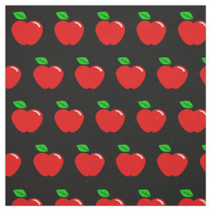 Tissu Pois de la pomme rouge brillante