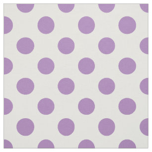 Tissu pois de lavande blanc