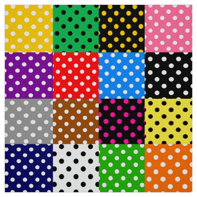Tissu Pois de surfaces composées multicolores (Échantillon)