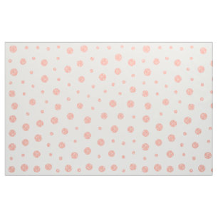 Tissu Pois élégant - blanc rose doux d'or