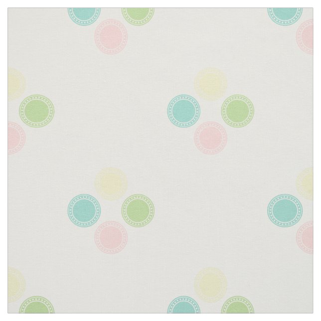 Tissu Pois en pastel sur le blanc (Échantillon)
