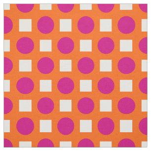 Tissu Pois Fuchsia orange