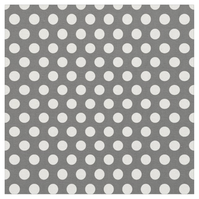 Tissu Pois gris charbon (Fermer)