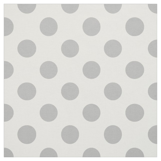 Tissu Pois gris sur blanc (Échantillon)