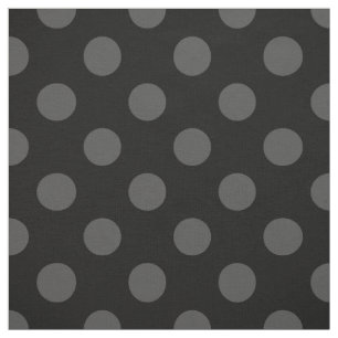 Tissu Pois gris sur le noir