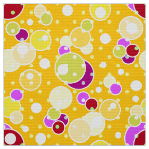 Tissu Pois jaune, jaune, multicolore