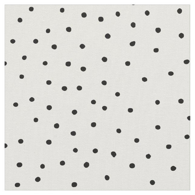Tissu Pois mignon d'aquarelle noire chic moderne (Fermer)