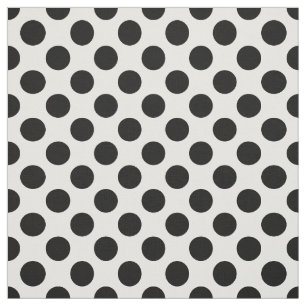 Tissu Pois, Motif Polka Dot, noir et blanc