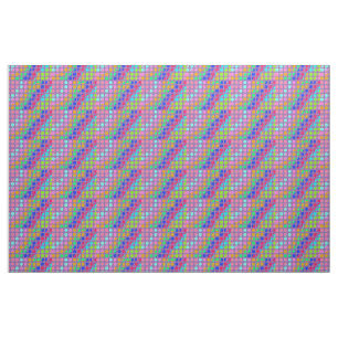 Tissu pois multicolores rayures de Thunder_Cove