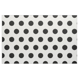 Tissu Pois noir et blanc moderne