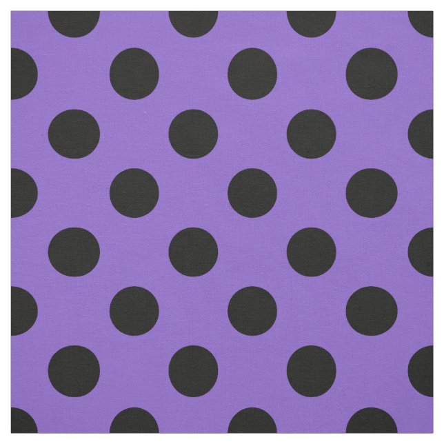Tissu Pois noirs sur lavande (Échantillon)