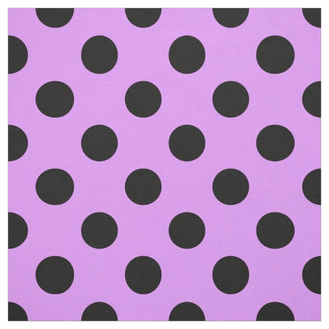 Tissu Pois noirs sur lilas (Échantillon)