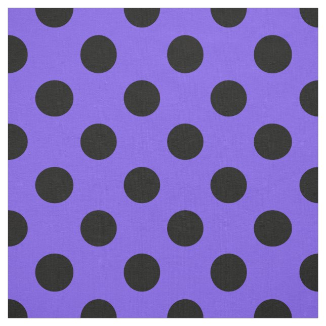 Tissu Pois noirs sur perwinkle (Échantillon)